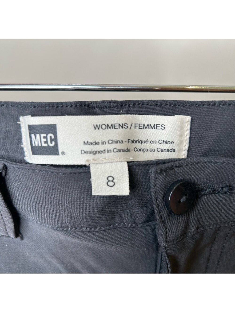 MEC Black Nylon Spandex Skinny Jeans Size 8 - Picture 9 of 9